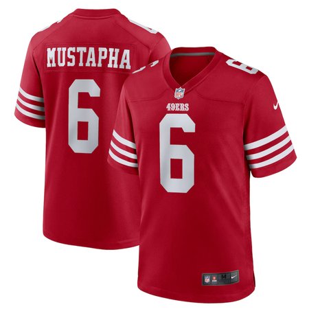 Men's San Francisco 49ers Malik Mustapha Nike Scarlet Game Jersey